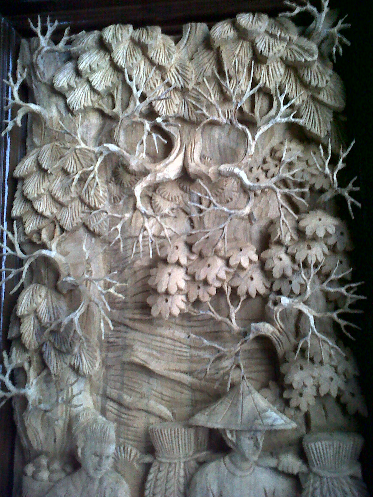 Relief ukir pertanian dari kayu jati  Jasa Ukir Online 